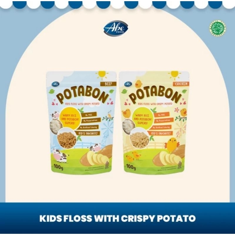 

Abe Food Potabon with Crispy Potato/Abon Anak/Abon Camilan/Abon No MSG - ABE1054/ABE1055