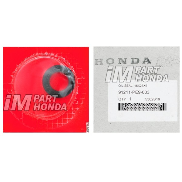 [91211-PE9-003 / K1A-N01] 16X26X6 SIL / SEAL / KARET KRUK AS KANAN / MAGNET MAHNET BEAT FI / KARBU -