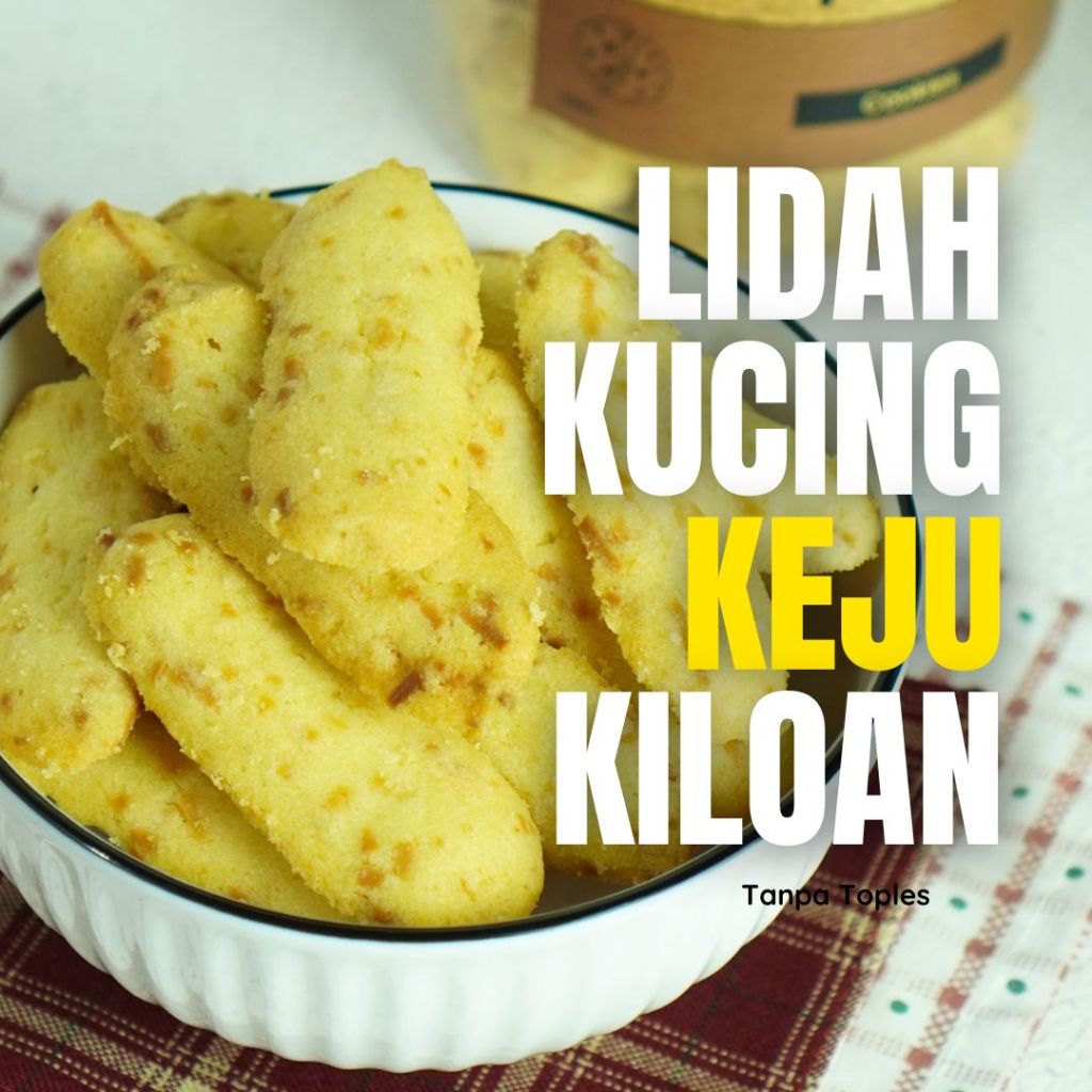 Kue Lidah Kucing Keju Kiloan Per 1 Kg | Kue Lebaran | Kue Kering | Cookies