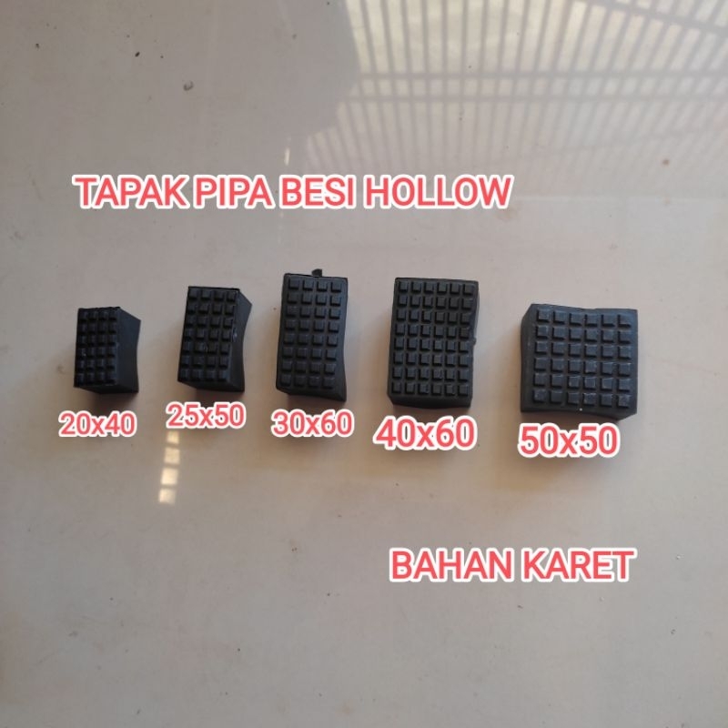 KARET TAPAK HOLLOW | TAPAK HOLLOW SEGI | TUTUP BESI HOLLOW BAHAN KARET | KARET TAPAK HOLLOW UKURAN 2