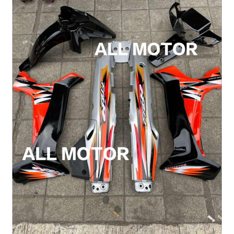Cover Body Fizr F1zr Milenium Silver Orange Hitam Full Set Halus Cover Bodi Yamaha Fiz r