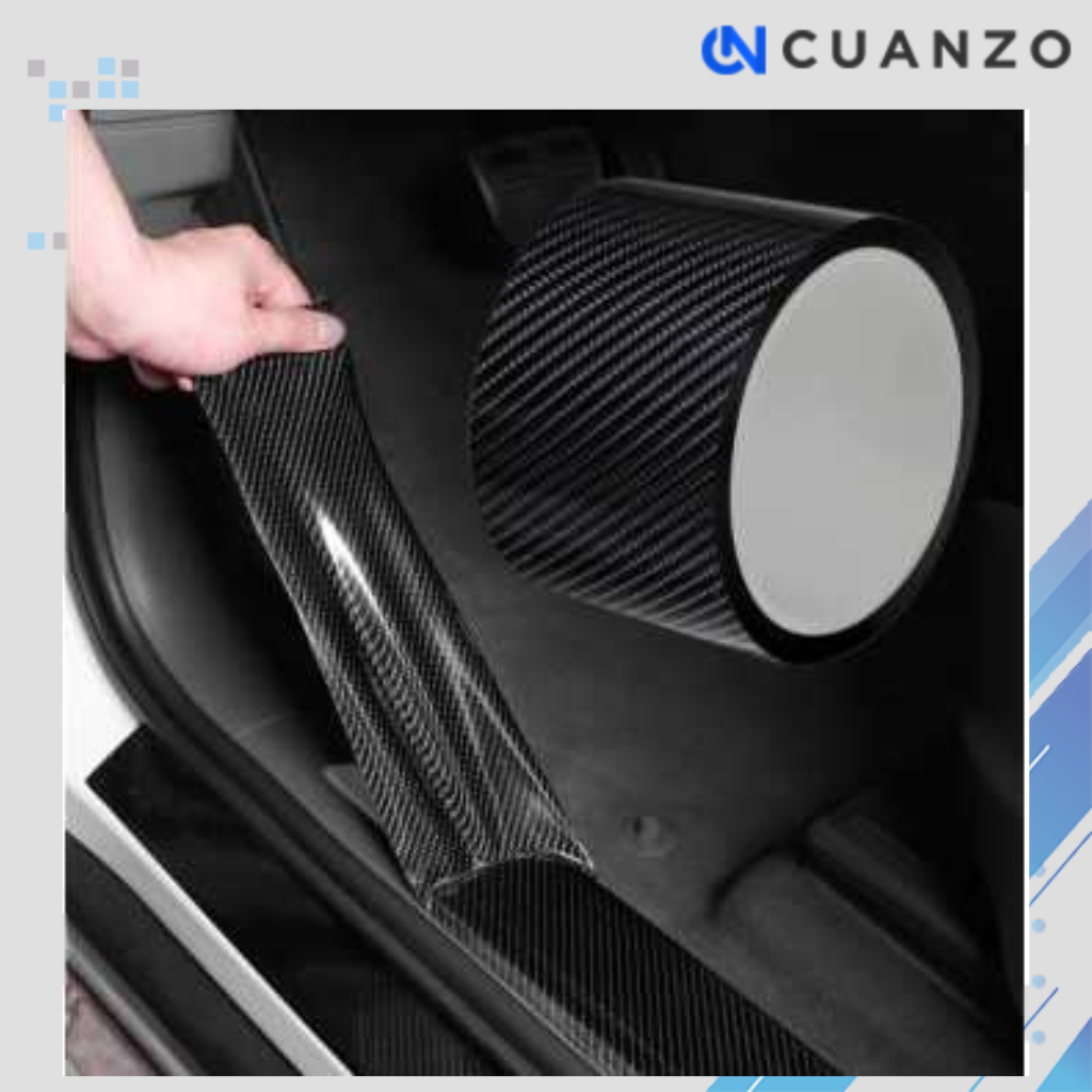 Stiker Pelindung Mobil Carbon Fiber Car Wrap Vinyl 3M / Stiker Pelindung Kap Bemper Depan Mobil Anti