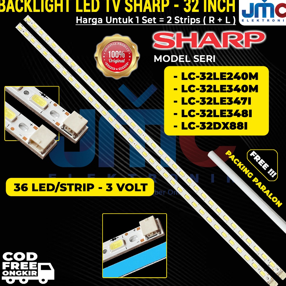 STOK TERBATAS Backlight Tv Led Sharp 32Le24m 32Le34m 32Le347i 32Le348i 32DX288i