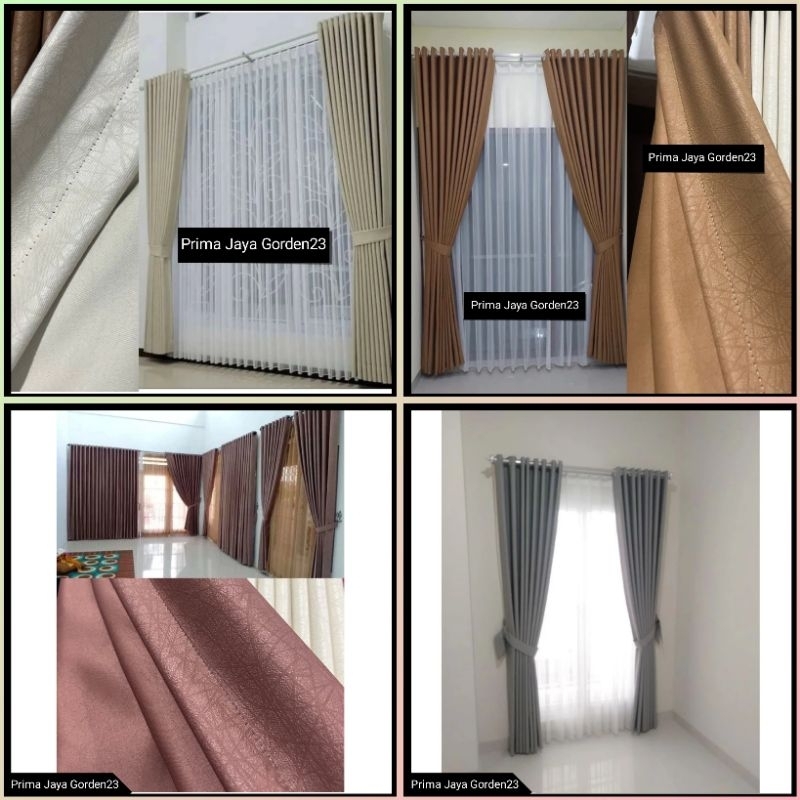 Gorden Blackout Safron Lebar 140cm x Tinggi 250-300cm Hordeng Jendela Minimalis