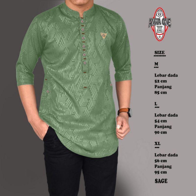BAJU KOKO QURTA ORIGINAL ANWA ONE EMBOS