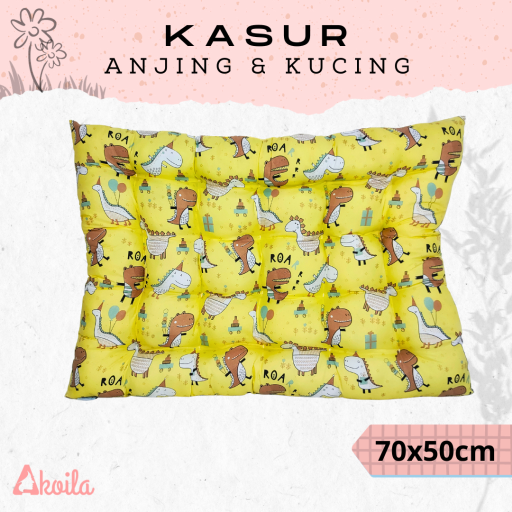 Kasur Anjing Kucing Ukuran Besar 70x50cm | Bantal Alas Kandang | Petbed Large Pet Bed