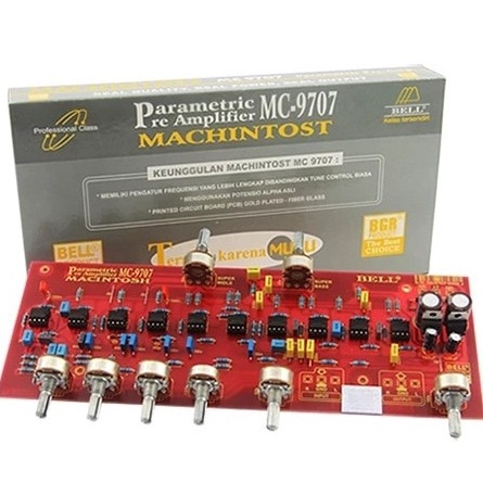 CHEKOUT TONE CONTROL PARAMETRIC MC977 BELL BGR TONE KONTROL STEREO PARAMETRIK MC977 MC 977 BELL ASLI