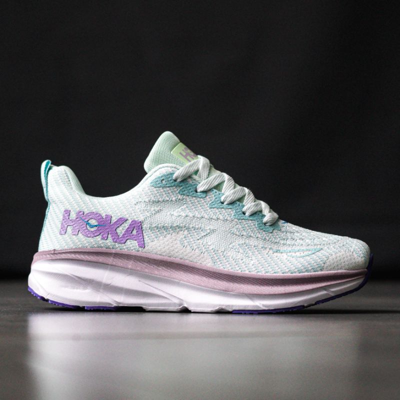 Hoka Clifton 9 Sunlit Ocean / Lilac Mist Original - Sepatu Hoka Clifton 9 Original