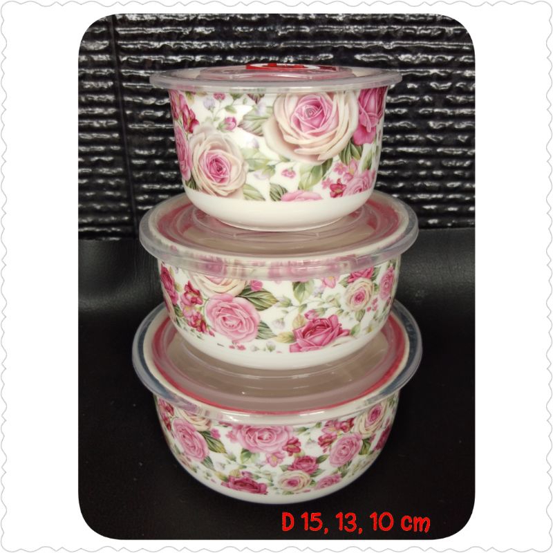ready set 3 mangkok keramik shabby