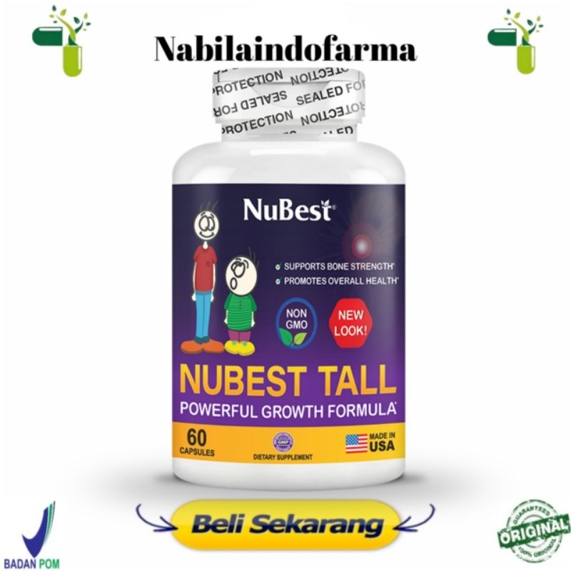 Nubest Tall Obat Peninggi Badan Asli Original Penambah Tinggi Badan Alami Nubest Tall Original USA