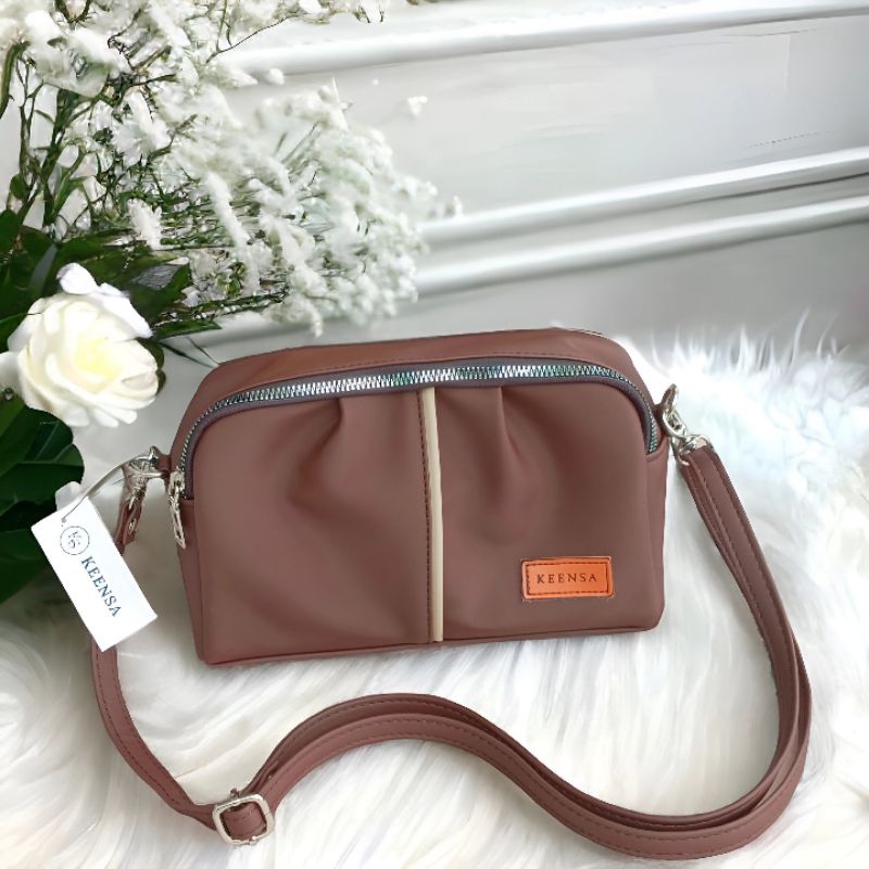 KEENSA Tas Wanita Selempang Jessy Bag Premium Slingbag wanita Terbaru Motif Polos