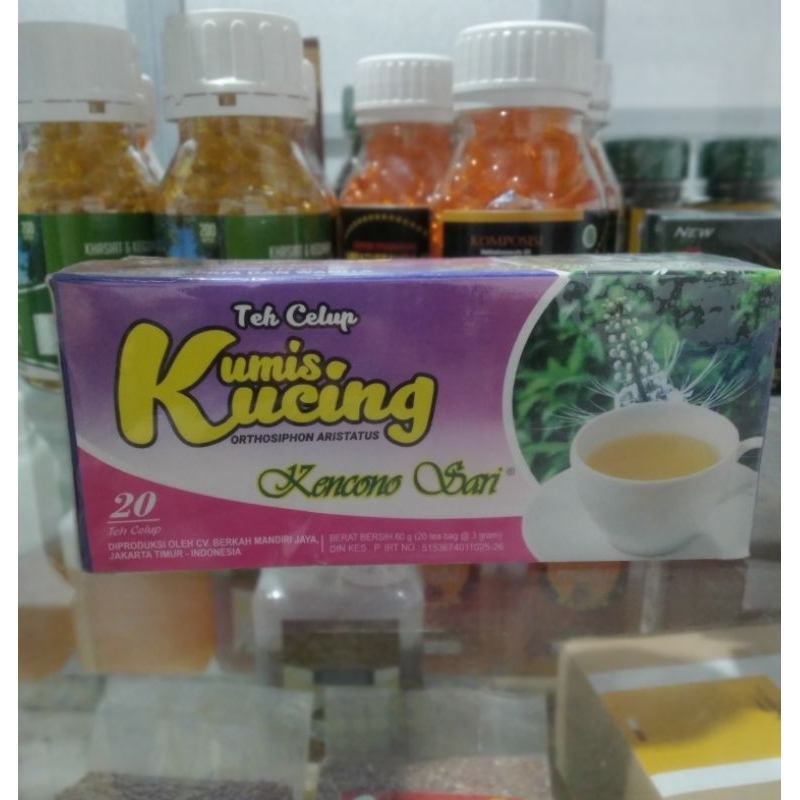 

teh celup herbal KUMIS KUCING Kencono Sari expired Oktober 2028