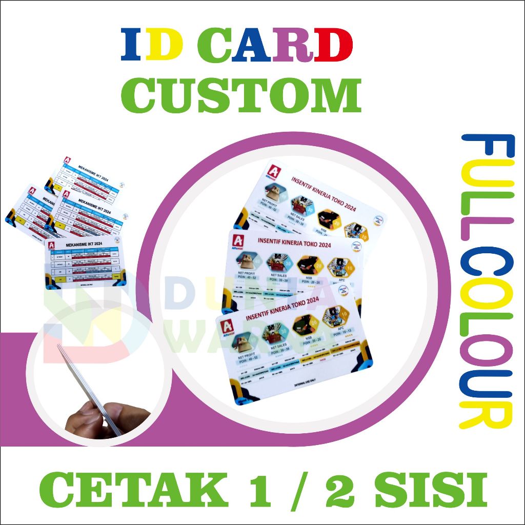 

CETAK ID CARD std ATM / CETAK IDCARD / MEMBER CARD / KARTU PEGAWAI / KARTU PELAJAR STANDAR