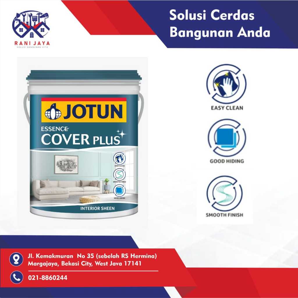 CAT TEMBOK JOTUN ESSENCE COVER PLUS SHEEN 18 Lt