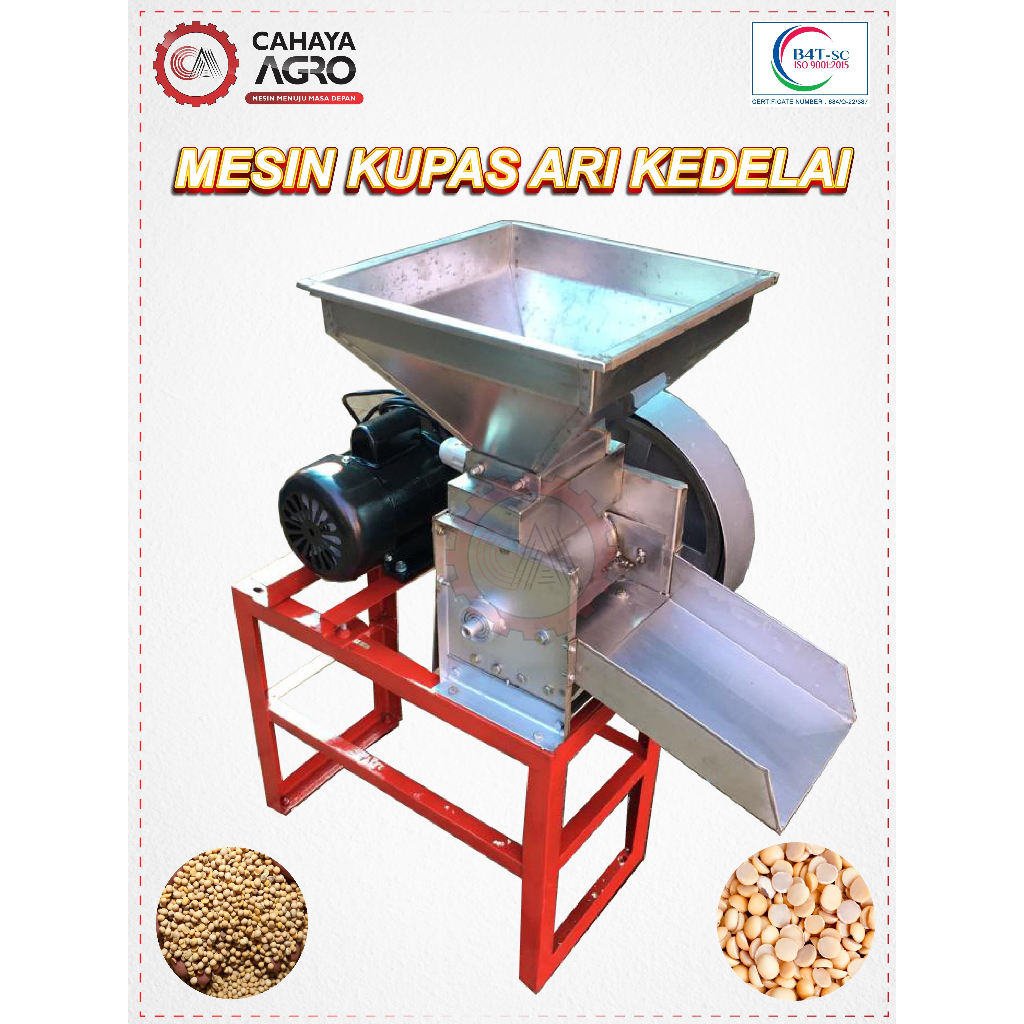 MESIN KUPAS ARI KEDELAI FULL STEINLISS