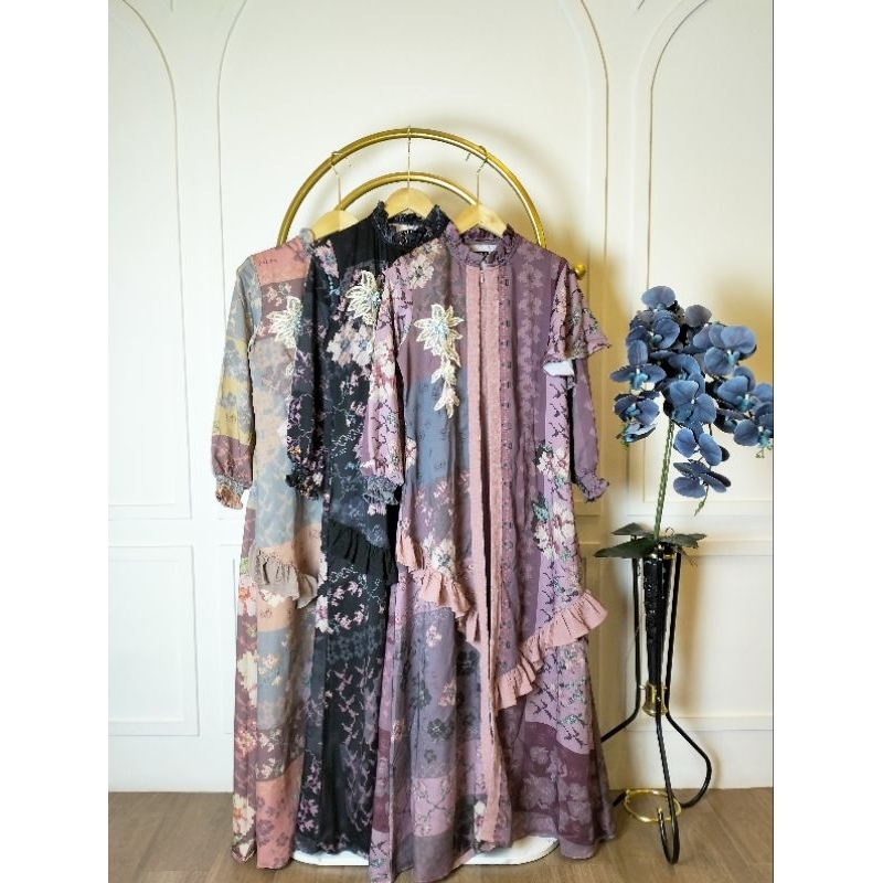 KINARA dress by Zalifa,gamis terbaru zalifa edisi lebaran, gamis lebaran eid series,dress cantik rem