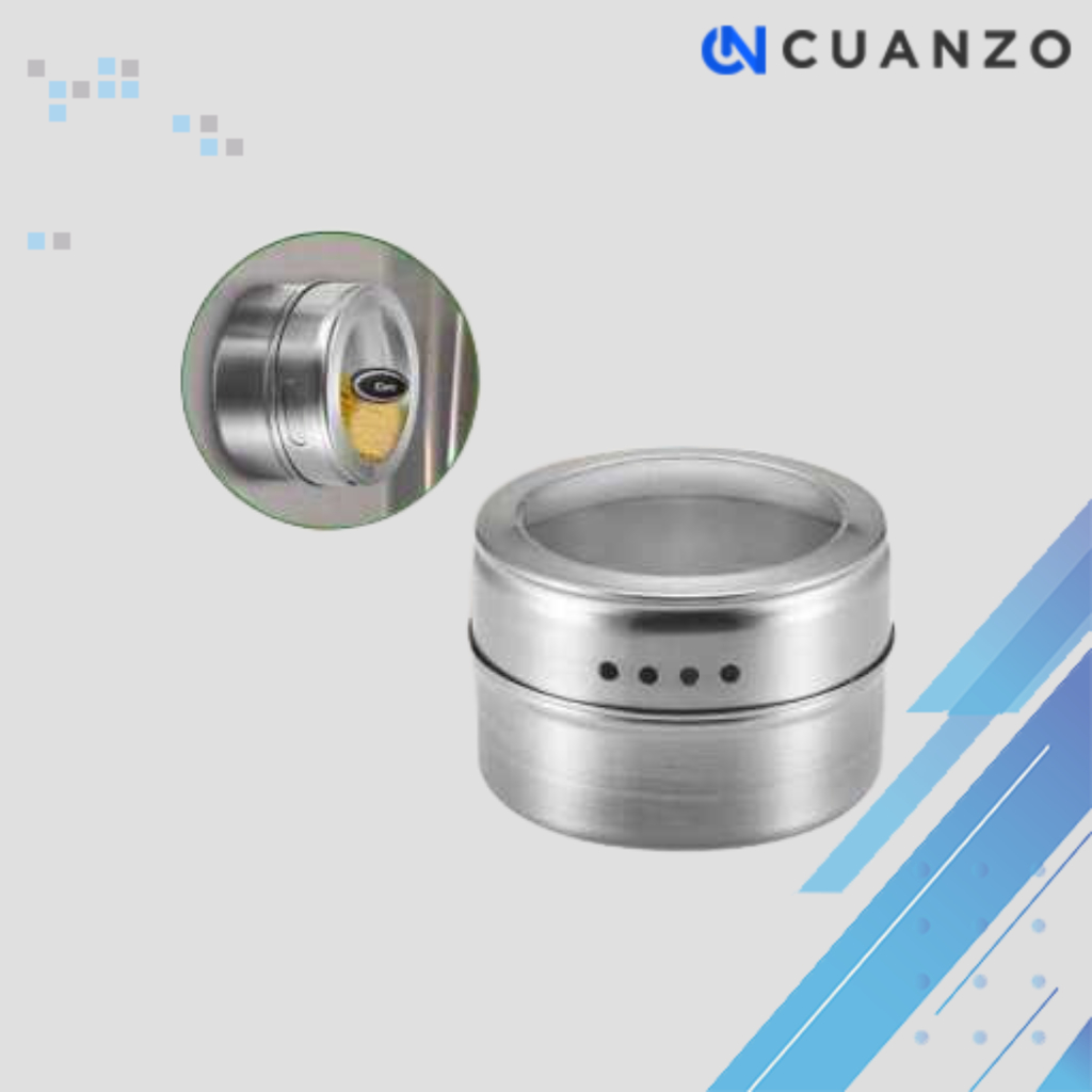 Tempat Bumbu Makanan Magnetic Spice Jar Container 1 PCS/Wadah Bumbu Dapur Lada Garam Merica Magnetic