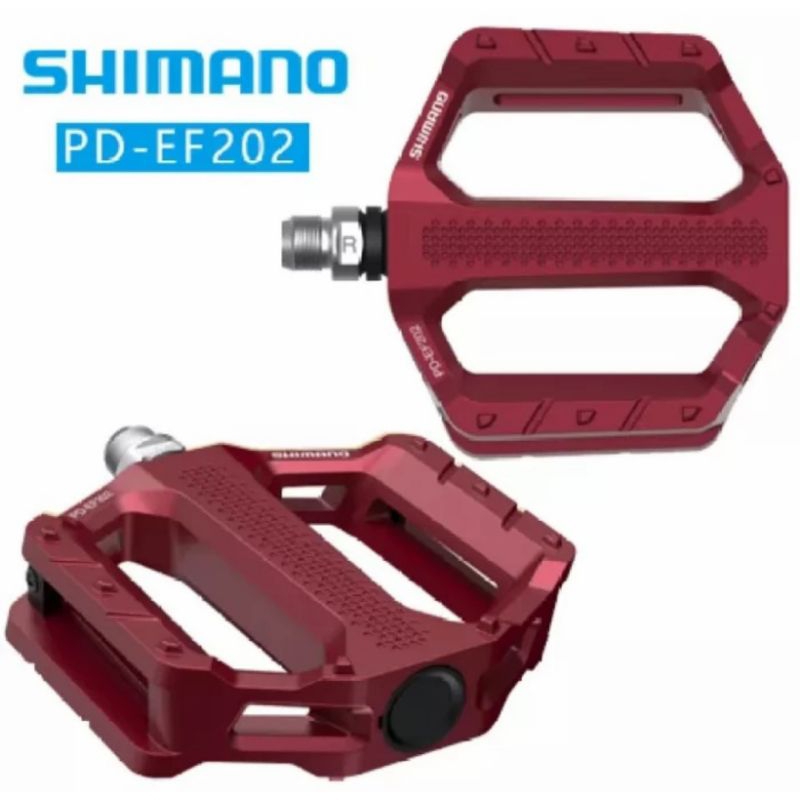 Pedal Shimano EF202 Flat Merah