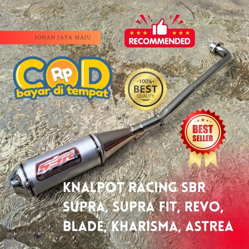 Knalpot Racing SBR Supra buat Motor Supra, Supra Fit, Revo, Blade, Kharisma, Astrea, knalpot racing 