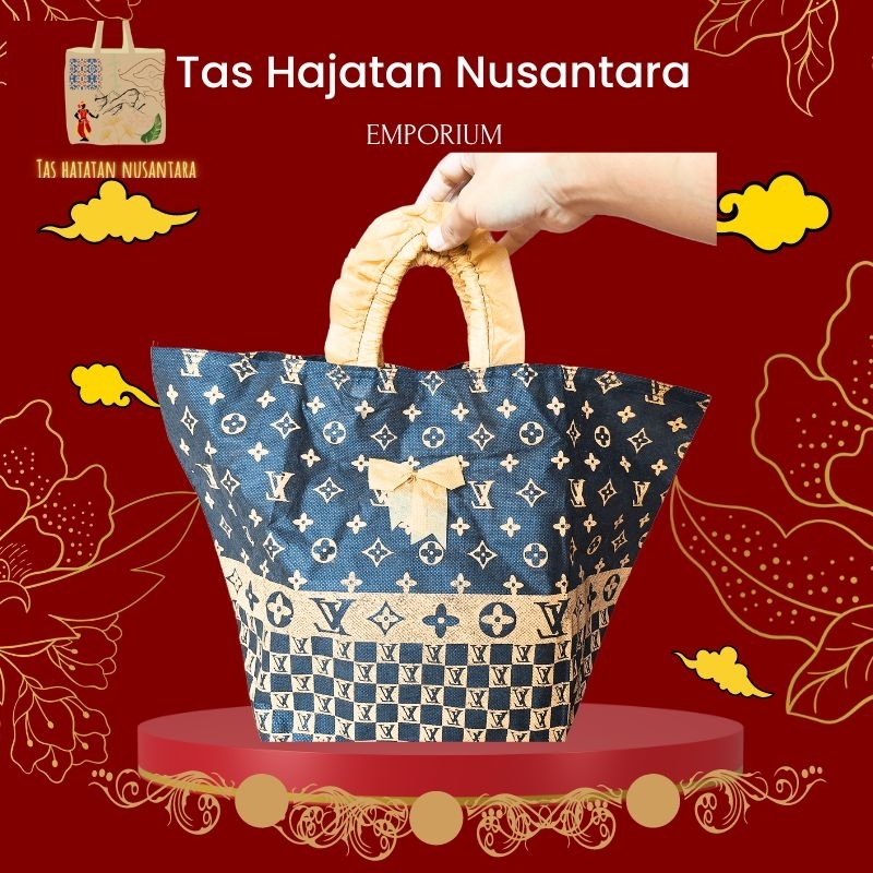 

(12 PCS) Tas hajatan LV pita Mewah, (spunbound 40gsm)