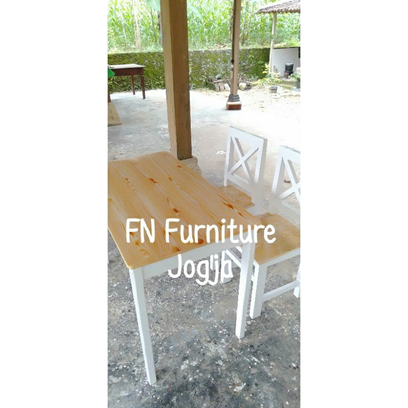 Meja kursi makan 2 kursi