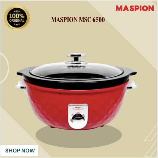 SLOW COOKER MASPION MSC 6500/MSC-6500/Maspion Slow Cooker Original/BERGARANSI RESMI