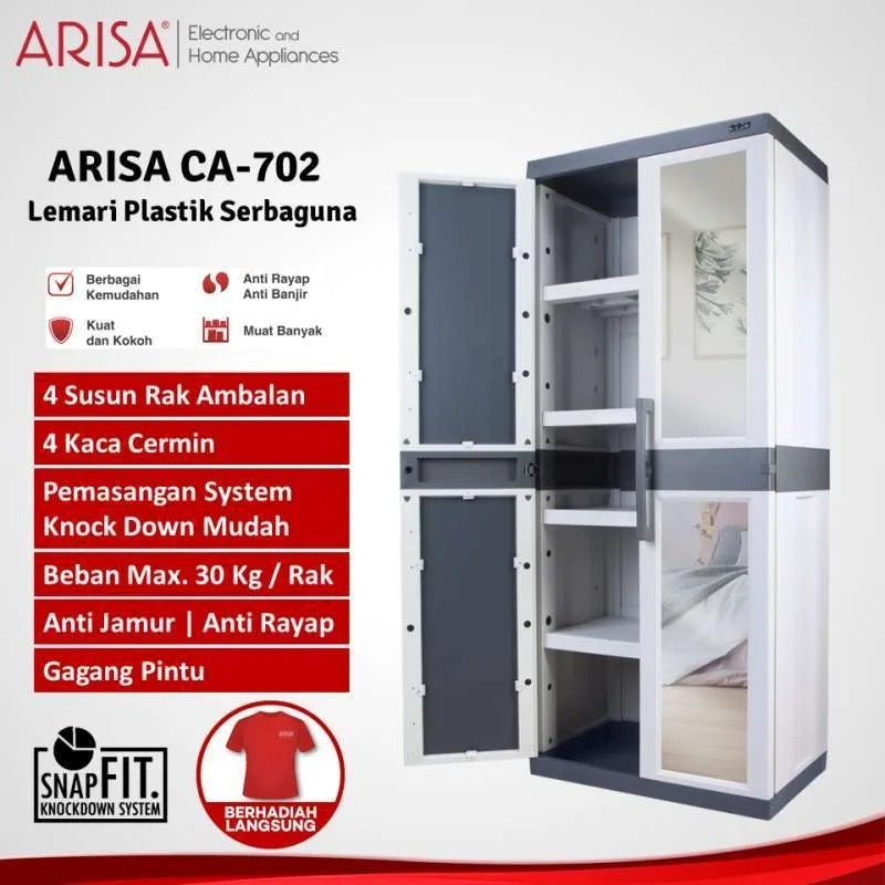LEMARI PLASTIK SERBAGUNA ARISA CA 702
