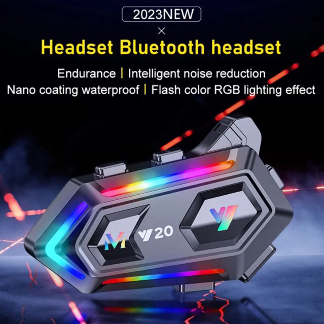 INTERCOM Y20 BLUETOOTH HELM HEADSET INTERCOM Y20 2X TYPE C ORIGINAL