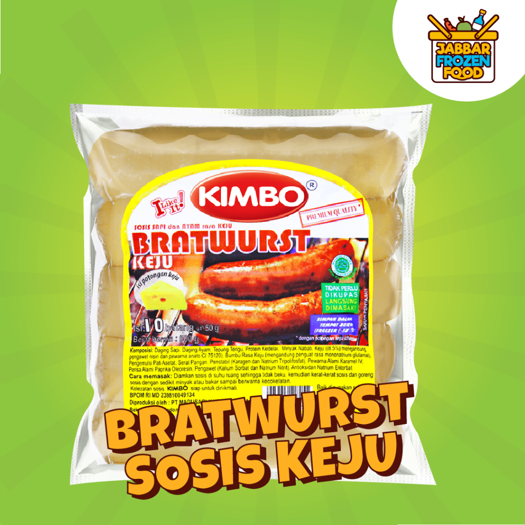 

KIMBO Mini Bratwurst Keju 500gr Isi 10pcs