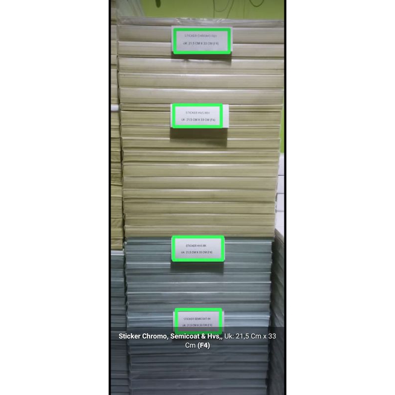 

STICKER CHROMO dan HVS