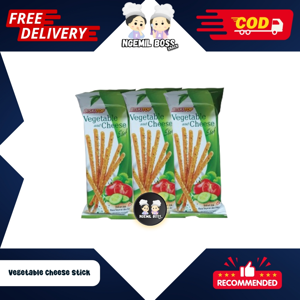 

Biskitop, Biskuit Stik Vegetable Cheese Stick Netto 50gr