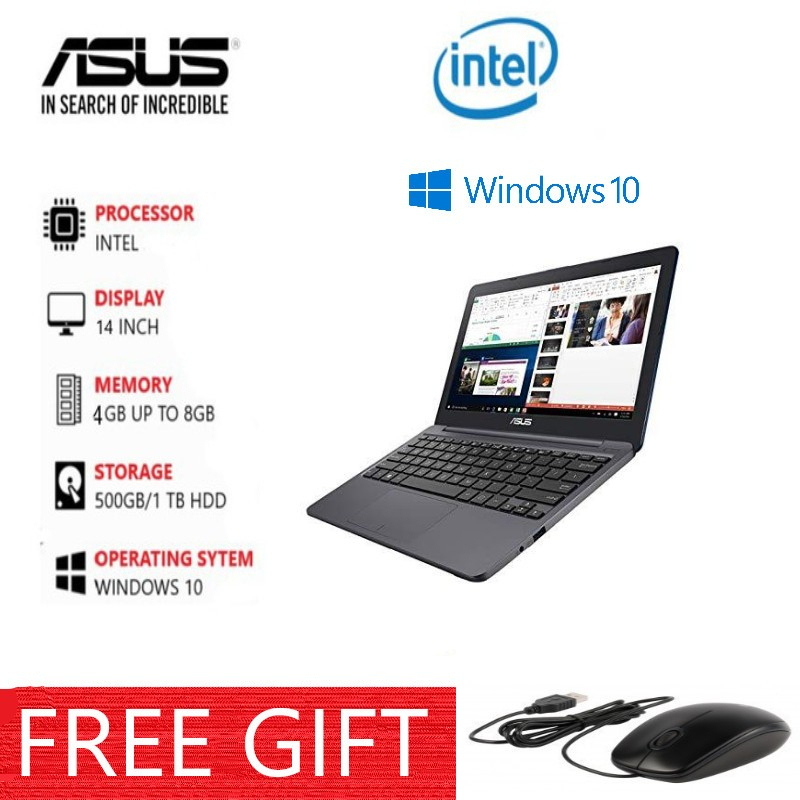 LAPTOP ASUS CELERON RAM 2/500GB-4/1TB //Ssd 256 [FREE MOUSE & TAS]