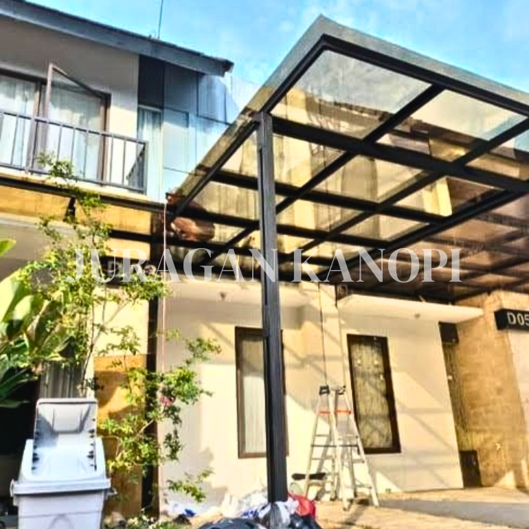 kanopi sliding otomatis / manual atap SolarFlat murah berkualitas surabaya