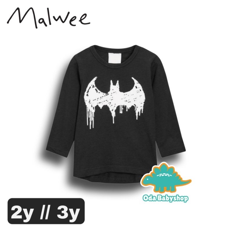 ⭐ Kaos Lengan Panjang Anak Laki laki Black Batman - JB ⭐