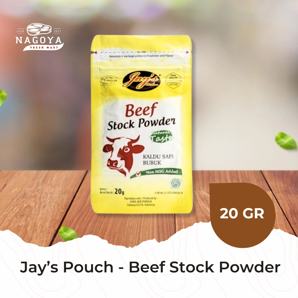

Jay's Beef Stock Powder Pouch - Kaldu Bubuk Sapi 20 GR | Grill Master