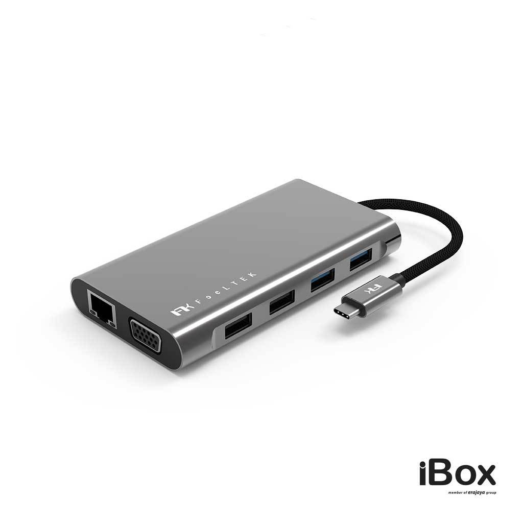 Feeltek Mega-Dock 11-in-1 USB-C Hub - Gray
