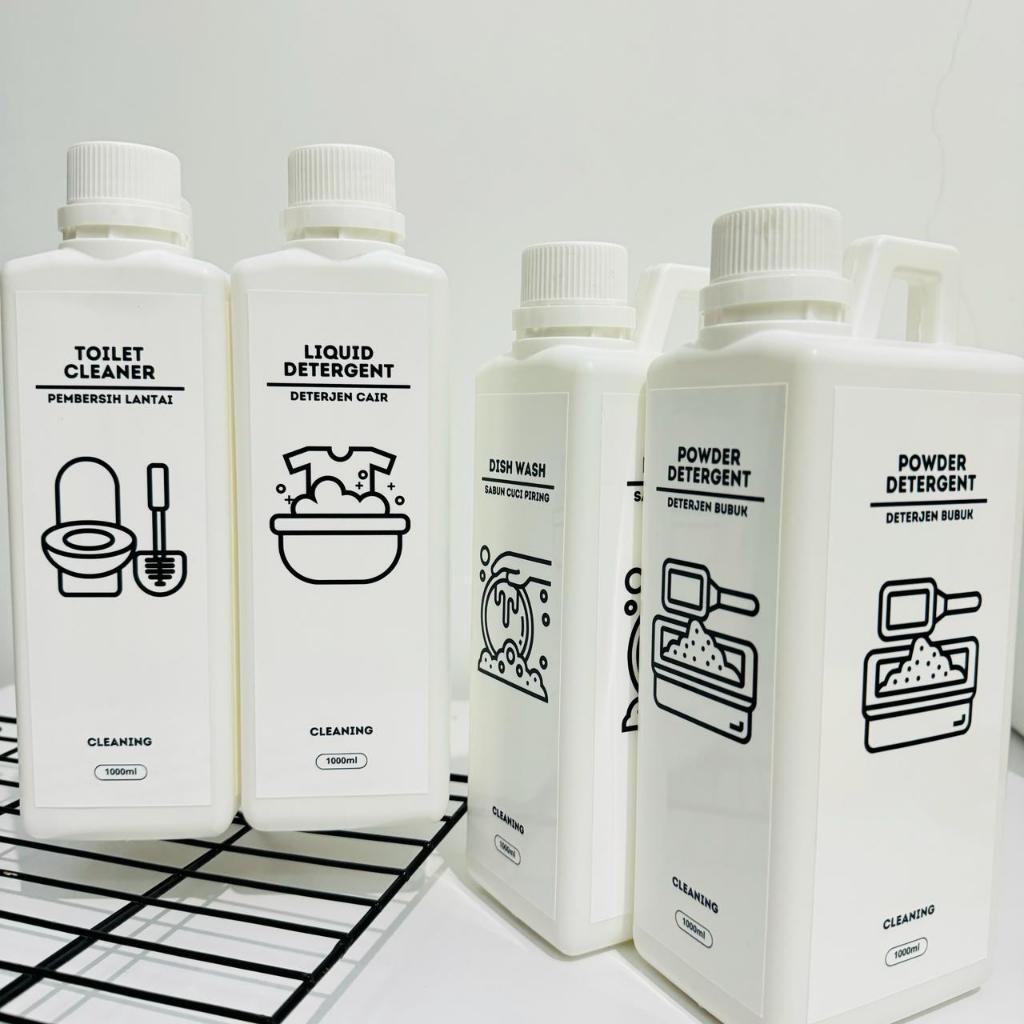 【GOGOMART】Botol Deterjen Cair Estetik 1liter /  Botol Refill Dispenser 1000 ml / Bottle Liquid Deter