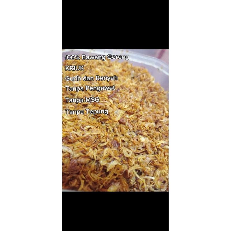 

Bawang goreng kriuk asli 100% tanpa campuran