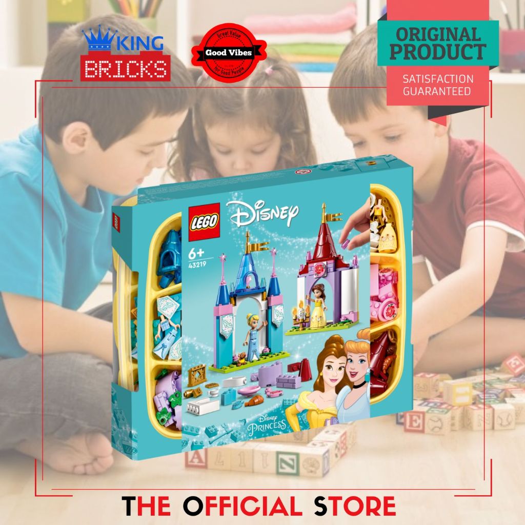 LEGO Original DISNEY 43219 Disney Princess Creative Castles - Mainan Anak Perempuan Istana Princess 