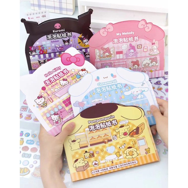 

BEJ966 flashsale STICKER VIRAL SANRIO STICKER DIY SANRIO 3D STICKER BOOK SANRIO HOME