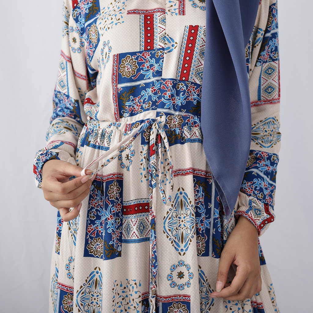 MyOutfit - Baju Gamis Wanita Dewasa Panjang Bahan Katun Rayon Motif Busui Model G3-5