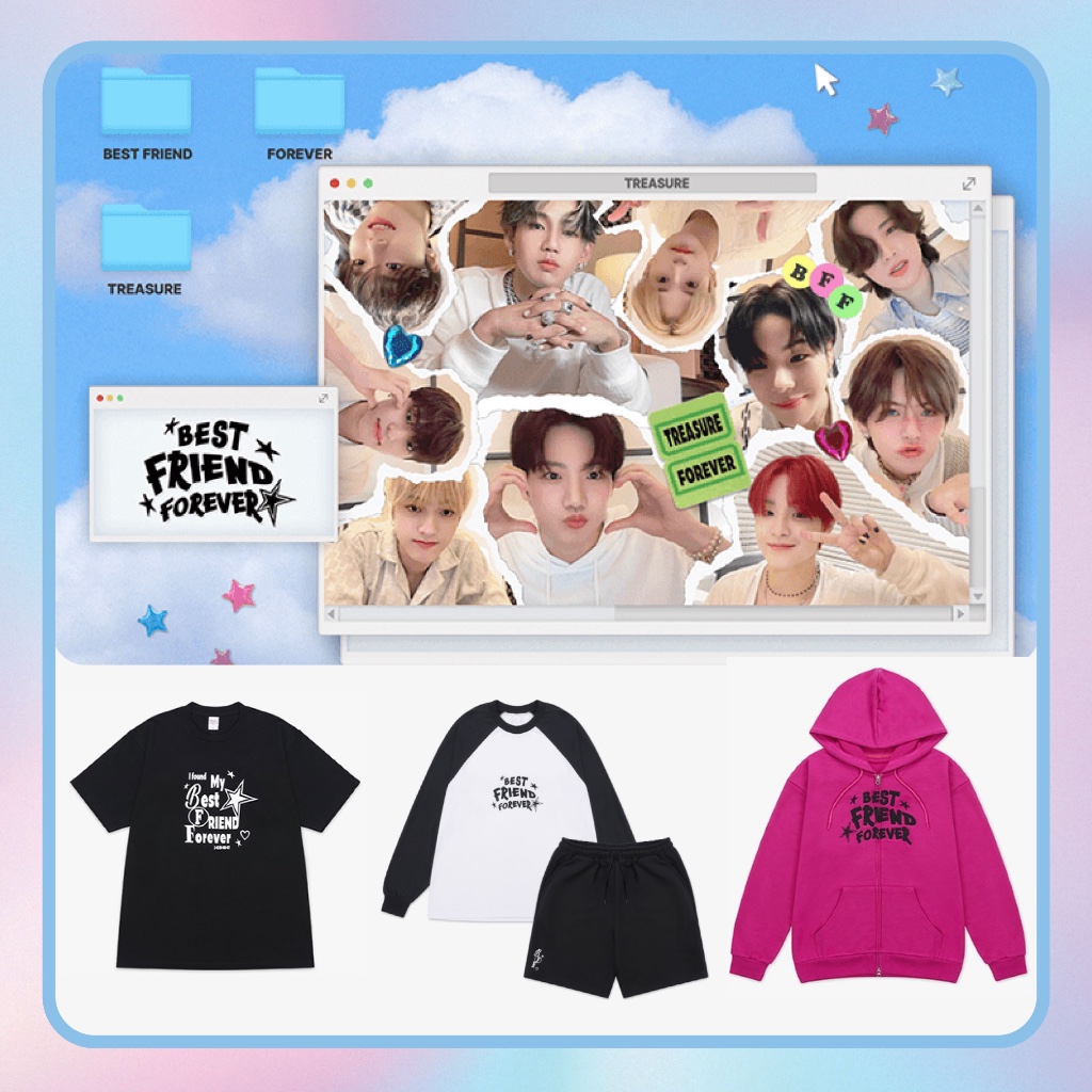 TREASURE BFF (Best Friend Forever) Merch - Tshirt/ Hoodie (Official Weverse)