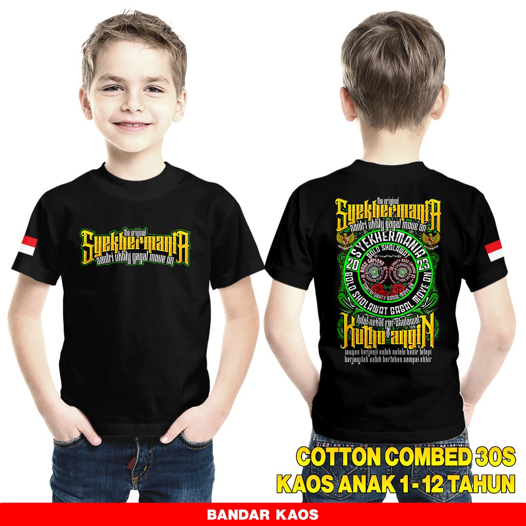 Bandar Kaos Syekhermania Indonesia 1 - Kaos Anak Usia 1 Tahun Sampai 12 Tahun - Kaos Habib Syech Sye