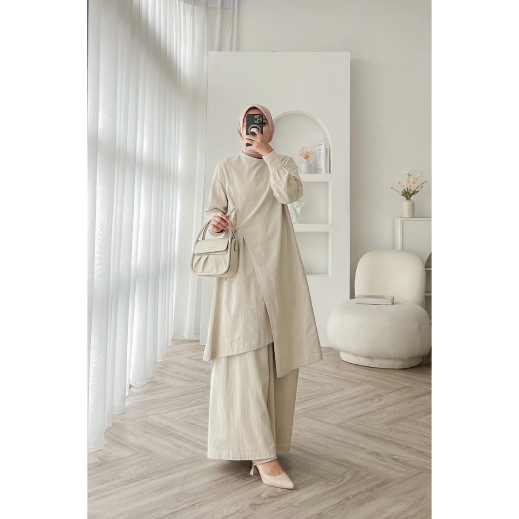 COTTONKY Samira Set | Set Linen | Wanita Muslim
