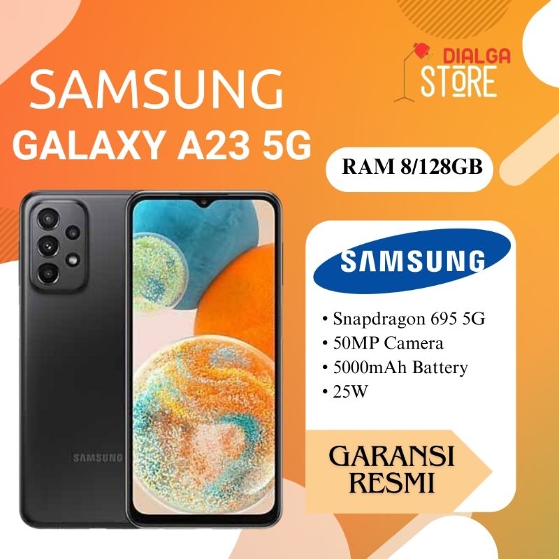 SAMSUNG GALAXY A23 RAM 8/128 5G Kelengkapan Fullshet - Bergaransi 100% Original