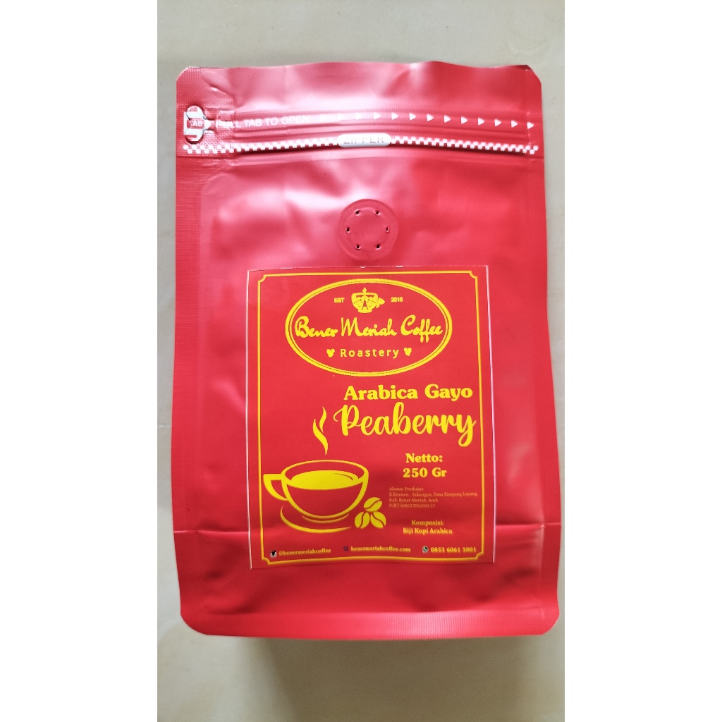 

Kopi Arabica Gayo Peaberry 250 Gr