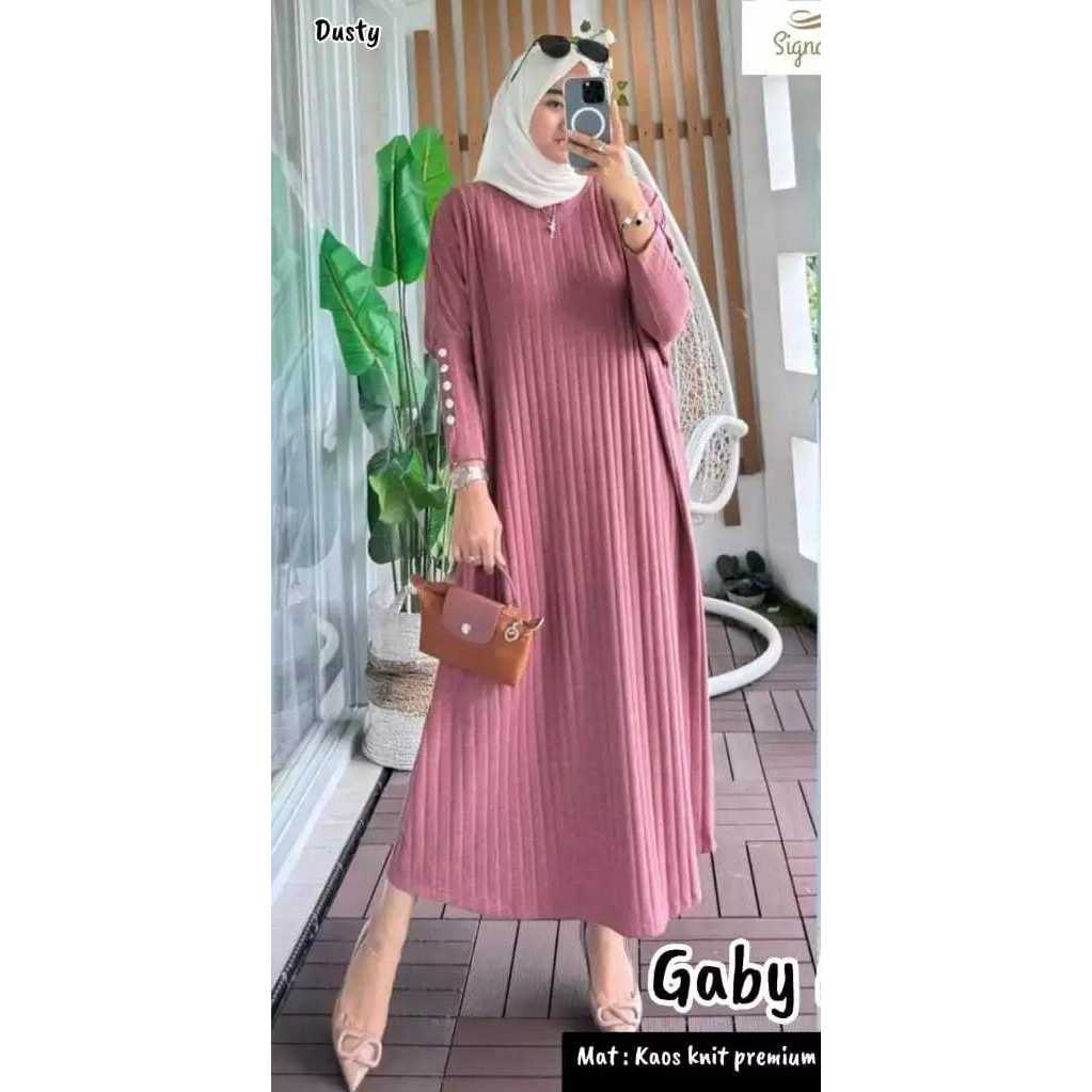 GABY MIDY SIGNADILLA // DRESS MIDI KAOSS KNIT LD FREE // GAMIS MIDI KNIT IMPORT PREMIUM // GAMIS JUM