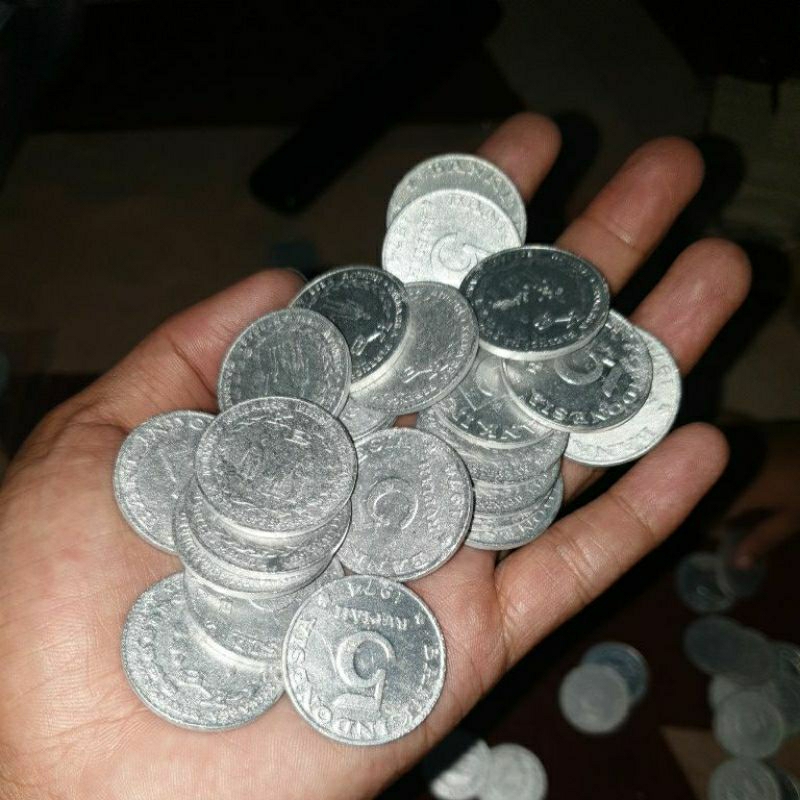 Koin 5 Rupiah KB Besar Tahun 1974