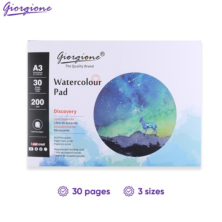 

ABS786 Star 66 Giorgione Kertas Cat Air Watercolor Paper Pad A3A4A5 GWB3