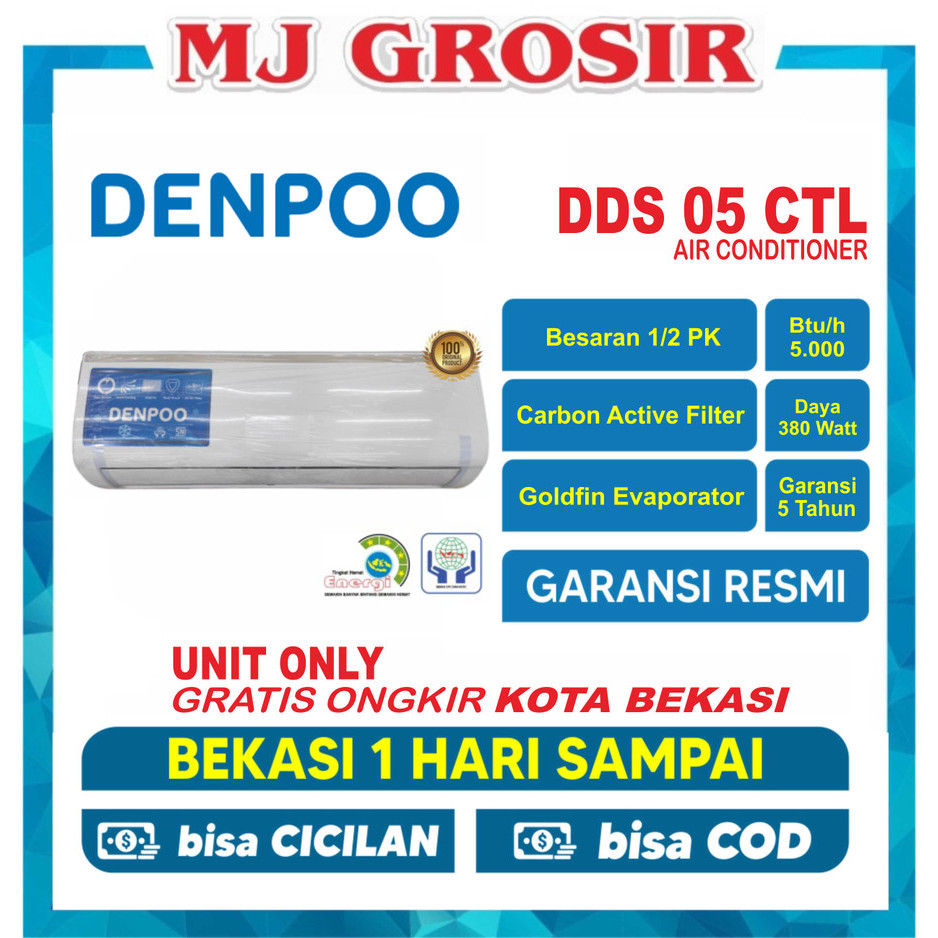 AC DENPOO DDS 05 CTL / ESC 05 ESA / KR 05 FQ  / MSAFE 05 CRN   0.5 PK 1/2 PK R410 PLATINUM LOW WATT 